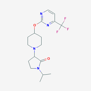 1-Propan-2-yl-3-[4-[4-(trifluoromethyl)pyrimidin-2-yl]oxypiperidin-1-yl]pyrrolidin-2-one