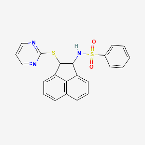 N-[2-(Pyrimidin-2-ylsulfanyl)-acenaphthen-1-yl]-benzenesulfonamide