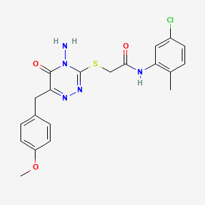 2-((4-amino-6-(4-methoxybenzyl)-5-oxo-4,5-dihydro-1,2,4-triazin-3-yl)thio)-N-(5-chloro-2-methylphenyl)acetamide