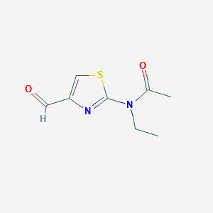 molecular formula C8H10N2O2S B2355076 N-乙基-N-(4-甲酰基-1,3-噻唑-2-基)乙酰胺 CAS No. 874623-15-1