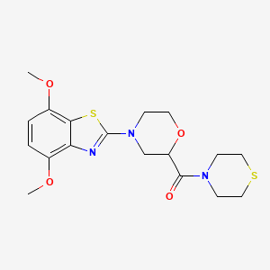 4,7-Dimethoxy-2-[2-(thiomorpholine-4-carbonyl)morpholin-4-yl]-1,3-benzothiazole