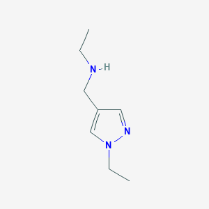 molecular formula C8H15N3 B2355088 N-[(1-ethyl-1H-pyrazol-4-yl)methyl]ethanamine CAS No. 956935-37-8