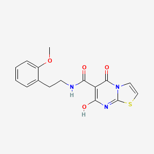 molecular formula C16H15N3O4S B2355092 7-hydroxy-N-(2-methoxyphenethyl)-5-oxo-5H-thiazolo[3,2-a]pyrimidine-6-carboxamide CAS No. 903246-62-8