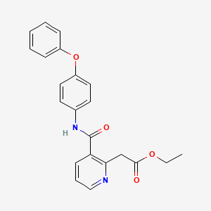 Ethyl 2-{3-[(4-phenoxyanilino)carbonyl]-2-pyridinyl}acetate