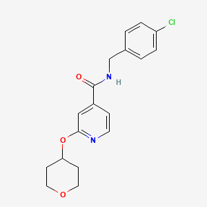 N-(4-chlorobenzyl)-2-((tetrahydro-2H-pyran-4-yl)oxy)isonicotinamide