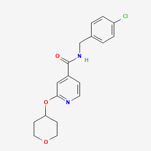 N-[(4-chlorophenyl)methyl]-2-(oxan-4-yloxy)pyridine-4-carboxamide