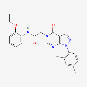 molecular formula C23H23N5O3 B2355109 2-[1-(2,4-二甲基苯基)-4-氧代吡唑并[3,4-d]嘧啶-5-基]-N-(2-乙氧基苯基)乙酰胺 CAS No. 894999-96-3