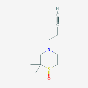 molecular formula C10H17NOS B2355114 4-But-3-ynyl-2,2-dimethyl-1,4-thiazinane 1-oxide CAS No. 1852198-86-7
