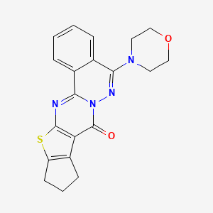5-morpholino-10,11-dihydrocyclopenta[4',5']thieno[2',3':4,5]pyrimido[2,1-a]phthalazin-8(9H)-one
