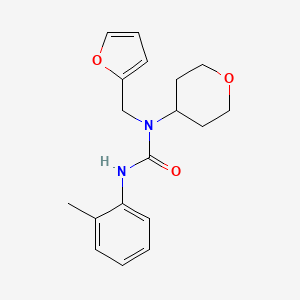 1-(furan-2-ylmethyl)-1-(tetrahydro-2H-pyran-4-yl)-3-(o-tolyl)urea