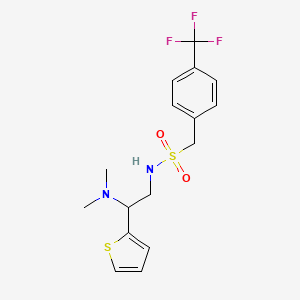 N-(2-(dimethylamino)-2-(thiophen-2-yl)ethyl)-1-(4-(trifluoromethyl)phenyl)methanesulfonamide