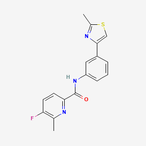5-fluoro-6-methyl-N-[3-(2-methyl-1,3-thiazol-4-yl)phenyl]pyridine-2-carboxamide