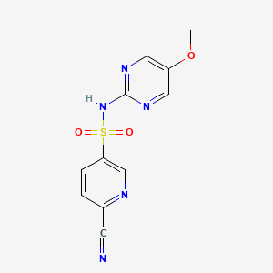 6-cyano-N-(5-methoxypyrimidin-2-yl)pyridine-3-sulfonamide
