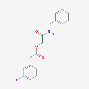 molecular formula C17H16FNO3 B2355126 [2-(苄氨基)-2-氧代乙基] 2-(3-氟苯基)乙酸酯 CAS No. 1794938-42-3