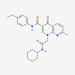 molecular formula C26H30N4O3 B2355131 1-(2-(cyclohexylamino)-2-oxoethyl)-N-(4-ethylphenyl)-7-methyl-4-oxo-1,4-dihydro-1,8-naphthyridine-3-carboxamide CAS No. 1251598-88-5