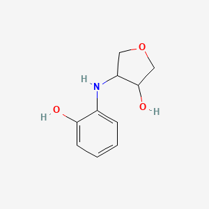 molecular formula C10H13NO3 B2355132 4-[(2-Hydroxyphenyl)amino]oxolan-3-ol CAS No. 2097862-70-7