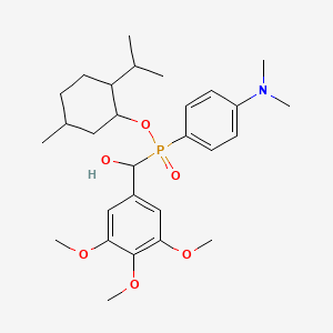 2-Isopropyl-5-methylcyclohexyl (4-(dimethylamino)phenyl)(hydroxy(3,4,5-trimethoxyphenyl)methyl)phosphinate