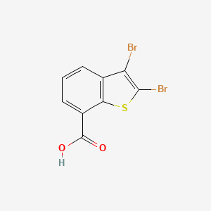 molecular formula C9H4Br2O2S B2355138 2,3-二溴-1-苯并噻吩-7-甲酸 CAS No. 1936122-47-2
