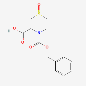 1-Oxo-4-phenylmethoxycarbonyl-1,4-thiazinane-3-carboxylic acid