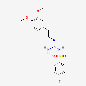 2-[2-(3,4-Dimethoxyphenyl)ethyl]-1-(4-fluorophenyl)sulfonylguanidine