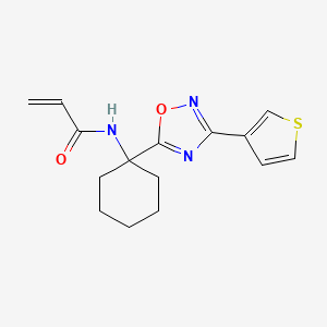 N-{1-[3-(thiophen-3-yl)-1,2,4-oxadiazol-5-yl]cyclohexyl}prop-2-enamide