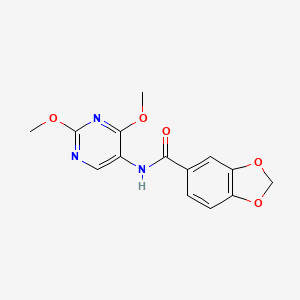 N-(2,4-dimethoxypyrimidin-5-yl)benzo[d][1,3]dioxole-5-carboxamide