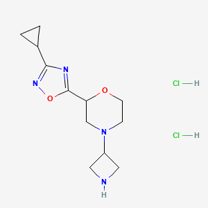 4-(Azetidin-3-yl)-2-(3-cyclopropyl-1,2,4-oxadiazol-5-yl)morpholine dihydrochloride