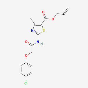 molecular formula C16H15ClN2O4S B2355157 Allyl 2-(2-(4-chlorophenoxy)acetamido)-4-methylthiazole-5-carboxylate CAS No. 431885-74-4