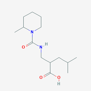 molecular formula C14H26N2O3 B2355161 4-甲基-2-{[(2-甲基哌啶-1-羰基)氨基]甲基}戊酸 CAS No. 1502185-72-9