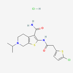 2-(2-(5-Chlorothiophen-2-yl)acetamido)-6-isopropyl-4,5,6,7-tetrahydrothieno[2,3-c]pyridine-3-carboxamide hydrochloride