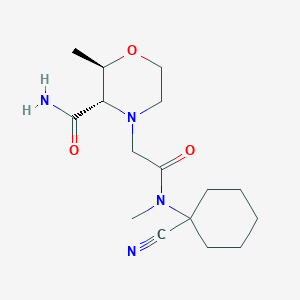 (2R,3S)-4-[2-[(1-Cyanocyclohexyl)-methylamino]-2-oxoethyl]-2-methylmorpholine-3-carboxamide