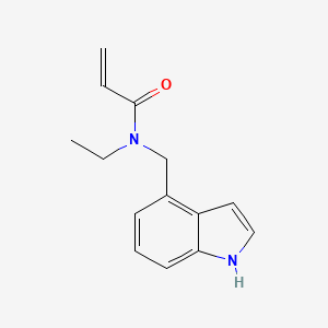 molecular formula C14H16N2O B2355174 N-Ethyl-N-(1H-indol-4-ylmethyl)prop-2-enamide CAS No. 2411257-35-5