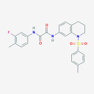 N1-(3-fluoro-4-methylphenyl)-N2-(1-tosyl-1,2,3,4-tetrahydroquinolin-7-yl)oxalamide