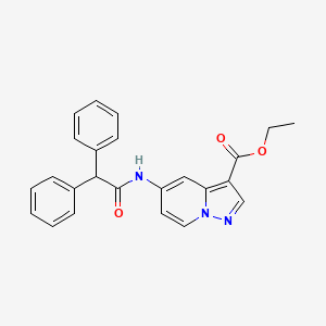 molecular formula C24H21N3O3 B2355183 5-(2,2-二苯基乙酰氨基)吡唑并[1,5-a]吡啶-3-羧酸乙酯 CAS No. 1396679-63-2