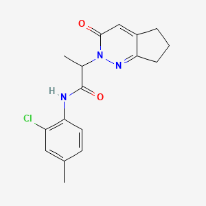 N-(2-chloro-4-methylphenyl)-2-(3-oxo-3,5,6,7-tetrahydro-2H-cyclopenta[c]pyridazin-2-yl)propanamide