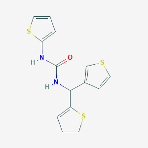 1-(Thiophen-2-yl)-3-(thiophen-2-yl(thiophen-3-yl)methyl)urea
