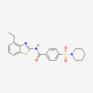 N-(4-ethylbenzo[d]thiazol-2-yl)-4-(piperidin-1-ylsulfonyl)benzamide