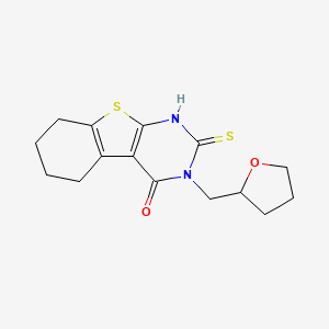 2-sulfanyl-3-(tetrahydrofuran-2-ylmethyl)-5,6,7,8-tetrahydro[1]benzothieno[2,3-d]pyrimidin-4(3H)-one