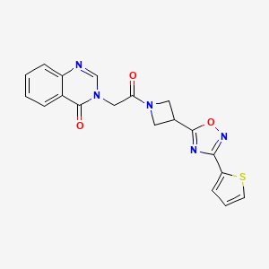 3-(2-oxo-2-(3-(3-(thiophen-2-yl)-1,2,4-oxadiazol-5-yl)azetidin-1-yl)ethyl)quinazolin-4(3H)-one