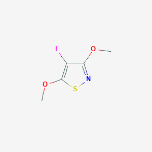 molecular formula C5H6INO2S B2355212 4-ヨード-3,5-ジメトキシ-1,2-チアゾール CAS No. 2138539-83-8