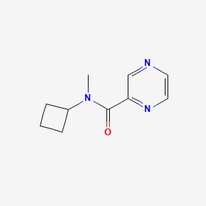molecular formula C10H13N3O B2355215 N-环丁基-N-甲基吡嗪-2-甲酰胺 CAS No. 2199787-10-3