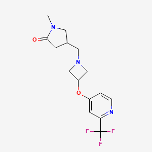 1-Methyl-4-[[3-[2-(trifluoromethyl)pyridin-4-yl]oxyazetidin-1-yl]methyl]pyrrolidin-2-one