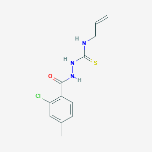 molecular formula C12H14ClN3OS B2355228 N-烯丙基-2-(2-氯-4-甲基苯甲酰)肼硫代酰胺 CAS No. 632292-68-3