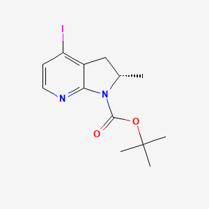 molecular formula C13H17IN2O2 B2355241 (2S)-4-Iodo-2-methyl-2,3-dihydropyrrolo[2,3-b]pyridine, N-BOC protected CAS No. 2366997-11-5