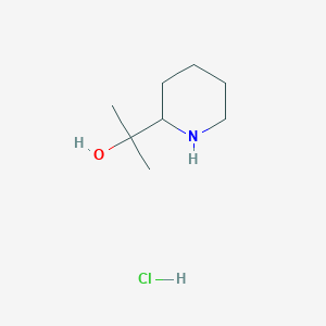 molecular formula C8H18ClNO B2355242 2-(哌啶-2-基)丙-2-醇盐酸盐 CAS No. 861370-82-3