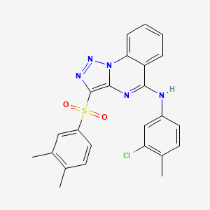 N-(3-chloro-4-methylphenyl)-3-(3,4-dimethylphenyl)sulfonyltriazolo[1,5-a]quinazolin-5-amine