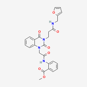 methyl 2-({[3-{3-[(2-furylmethyl)amino]-3-oxopropyl}-2,4-dioxo-3,4-dihydroquinazolin-1(2H)-yl]acetyl}amino)benzoate