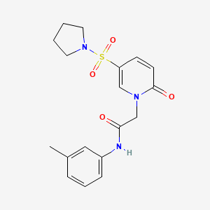 molecular formula C18H21N3O4S B2355250 N-(3-methylphenyl)-2-[2-oxo-5-(pyrrolidin-1-ylsulfonyl)pyridin-1(2H)-yl]acetamide CAS No. 949271-97-0