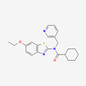 N-(6-ethoxybenzo[d]thiazol-2-yl)-N-(pyridin-3-ylmethyl)cyclohexanecarboxamide