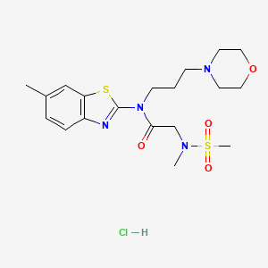 N-(6-methylbenzo[d]thiazol-2-yl)-2-(N-methylmethylsulfonamido)-N-(3-morpholinopropyl)acetamide hydrochloride